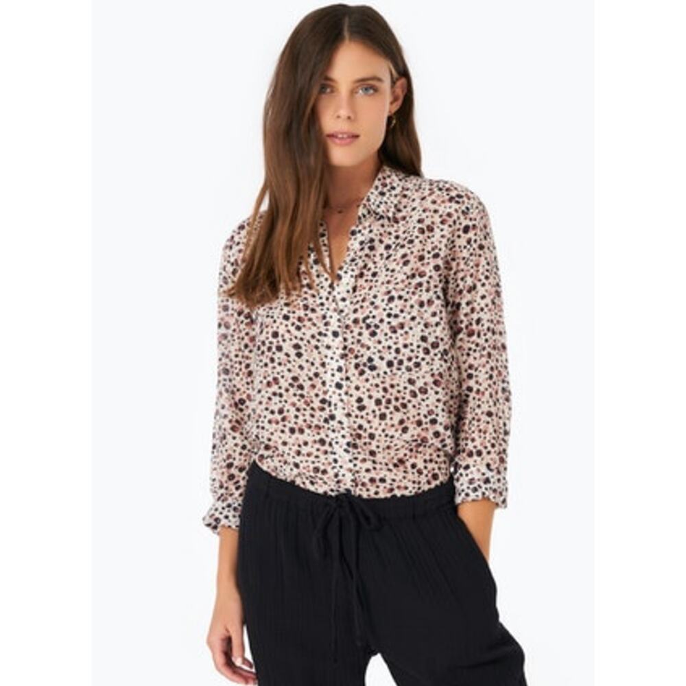 Xirena XS Ashton Crystal Clear Button Down Top‎